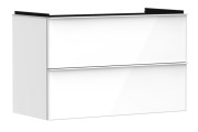 Тумба под раковину подвесная Hansgrohe Xelu Q 98х47,5 см МДФ глянцевый белый ручка матовый белый 54031700