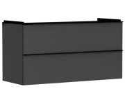 Тумба под раковину подвесная Hansgrohe Xelu Q 118х47,5 см МДФ матовый серый ручка матовый черный 54036670