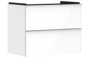 Тумба під раковину підвісна Hansgrohe Xelu Q 78х47,5 см МДФ білий глянсовий ручка хром 54027000