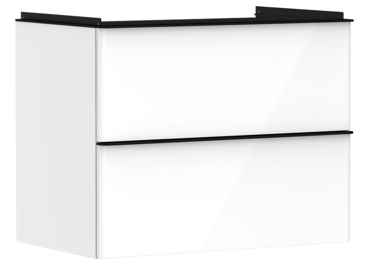 Тумба під раковину підвісна Hansgrohe Xelu Q 78х47,5 см МДФ глянсовий білий матовий чорний 54027670