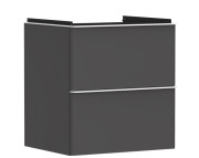 Тумба под раковину подвесная Hansgrohe Xelu Q 58х47,5 см МДФ матовый серый ручка матовый белый 54024700