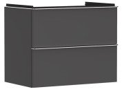 Тумба під раковину підвісна Hansgrohe Xelu Q 78х47,5 см МДФ сірий матовий ручка хром 54028000