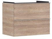 Тумба под раковину подвесная Hansgrohe Xelu Q 78х47,5 см МДФ натуральный дуб ручка хром 54029000