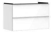 Тумба под раковину подвесная Hansgrohe Xelu Q 98х47,5 см МДФ глянцевый белый ручка матовый белый 54031700