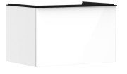 Тумба під раковину Hansgrohe Xelu Q 78х55 см МДФ глянсовий білий ручка матовий чорний 54054670