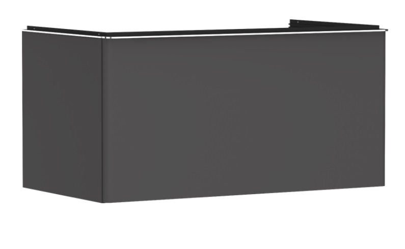 Тумба под раковину подвесная Hansgrohe Xelu Q 98х55 см МДФ матовый серый ручка хром 54059000