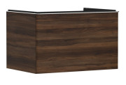 Тумба под раковину подвесная Hansgrohe Xelu Q 78х55 см МДФ темный орех ручка хром 54057000