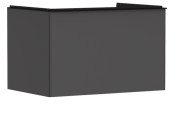 Тумба под раковину подвесная Hansgrohe Xelu Q 78х55 см МДФ матовый серый ручка черный матовый 54055670