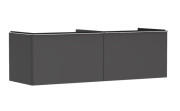 Тумба під раковину підвісна Hansgrohe Xelu Q 156х55 см МДФ сірий матовий ручка хром 54071000