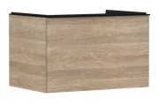 Тумба под раковину подвесная Hansgrohe Xelu Q 78х55 см МДФ натуральный дуб ручка матовый черный 54056670