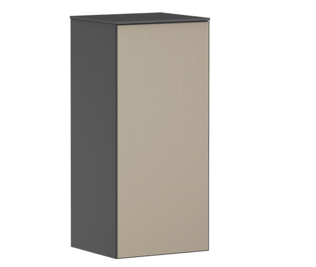 Полупенал для ванной Hansgrohe Xevolos E 40,5х37 см петли справа сланцево-серый матовый/узорчатая бронза 54217390