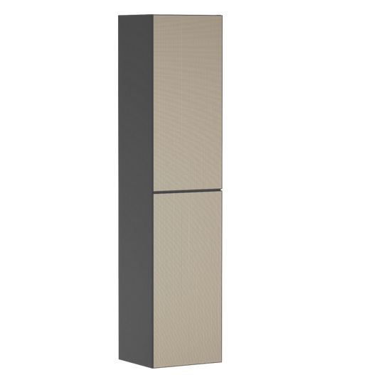 Пенал для ванной Hansgrohe Xevolos E 40х37х176 см петли справа сланцево-серый матовый/узорчатая бронза 54223390