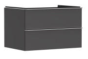 Тумба під раковину підвісна Hansgrohe Xelu Q 78х55 см МДФ сірий матовий ручка хром 54075000