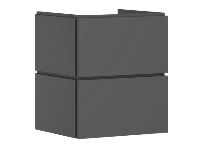 Тумба под раковину подвесная Hansgrohe Xilesa E 53х47 см МДФ сланцево-серый матовый 54252760