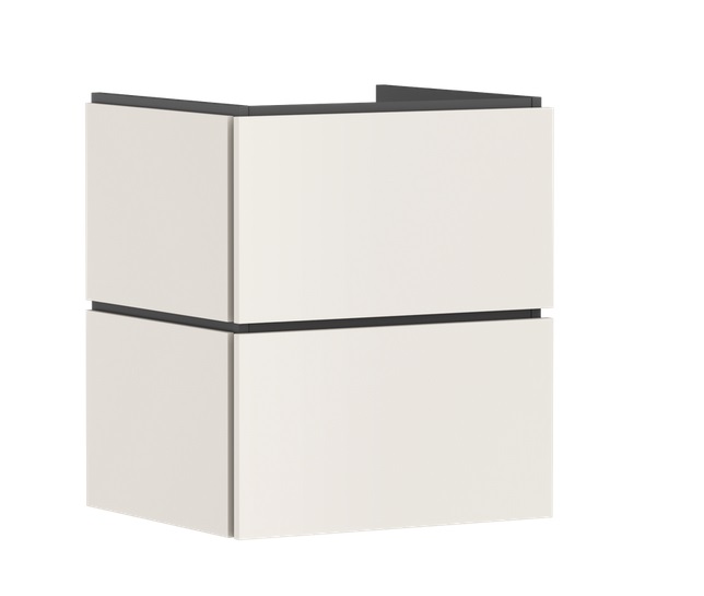 Тумба под раковину подвесная Hansgrohe Xilesa E 53х47 см МДФ песочно-бежевый матовый 54252780