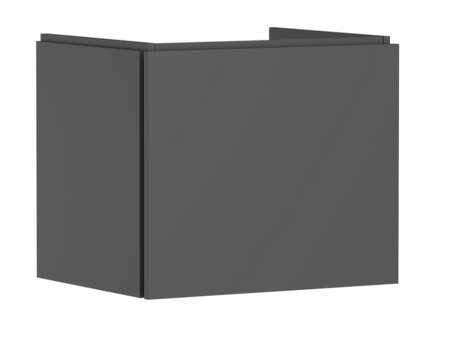 Тумба под раковину подвесная Hansgrohe Xilesa E 58х47 см МДФ сланцево-серый матовый 54253760