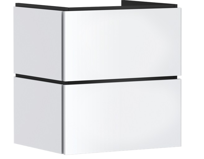 Тумба под раковину подвесная Hansgrohe Xilesa E 58х47 см МДФ матовый белый 54254700