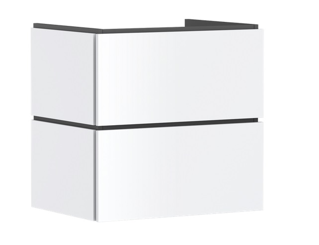 Тумба под раковину подвесная Hansgrohe Xilesa E 63х47 см МДФ матовый белый 54256700