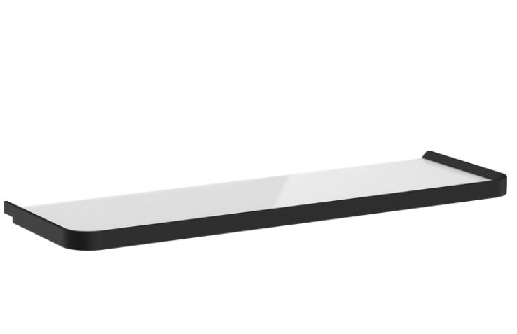 Полиця для ванної Hansgrohe Xelu Q 43 см метал/скло матовий чорний 54144670