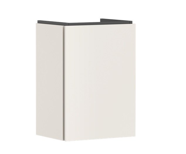 Тумба под раковину подвесная Hansgrohe Xilesa E 43х33 см петли справа МДФ песочно-бежевый матовый 54246780