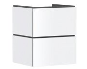 Тумба під раковину підвісна Hansgrohe Xilesa E 53х47 см МДФ матовий білий 54252700