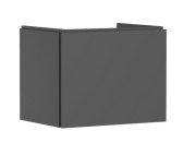 Тумба под раковину подвесная Hansgrohe Xilesa E 63х47 см МДФ сланцево-серый матовый 54255760