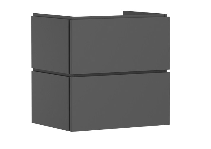 Тумба под раковину подвесная Hansgrohe Xilesa E 63х47 см МДФ сланцево-серый матовый 54256760
