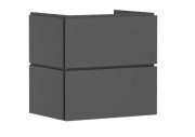 Тумба під раковину підвісна Hansgrohe Xilesa E 63х47 см МДФ сланцево-сірий матовий 54256760