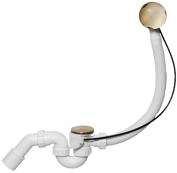 Слив-перелив для ванны McAlpine автомат бронза HC31M-S2-AB