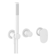 Смеситель для душа Ravak Spring SG 065.00+S с душевым набором белый матовый X070575