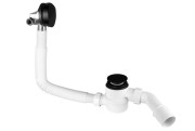 Слив-перелив для ванны McAlpine клик-клак с наполнением черный HCN2600CC-15MM-MB