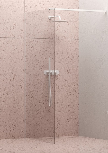 Душевая неподвижная стенка Ravak Walk-In Wall 110 белый матовый профиль стекло transparent GW9WD0E0SZ1