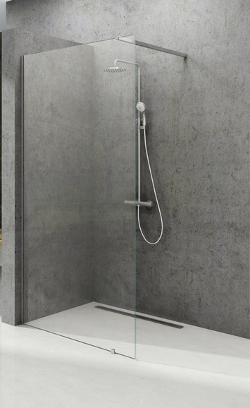 Душова нерухома стінка Ravak Walk-In Wall 100 полірований алюміній скло transparent GW9WA0C0SZ1