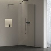 Душевая неподвижная стенка Ravak Walk-In Air Wall 120 черный профиль стекло transparent GW9WG0300Z1C