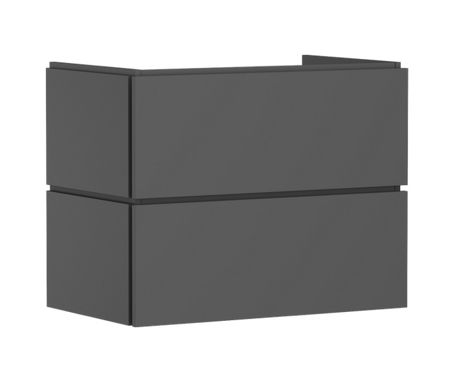 Тумба под раковину подвесная Hansgrohe Xilesa E 78х47 см МДФ сланцево-серый матовый 54260760