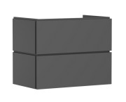 Тумба под раковину подвесная Hansgrohe Xilesa E 78х47 см МДФ сланцево-серый матовый 54260760