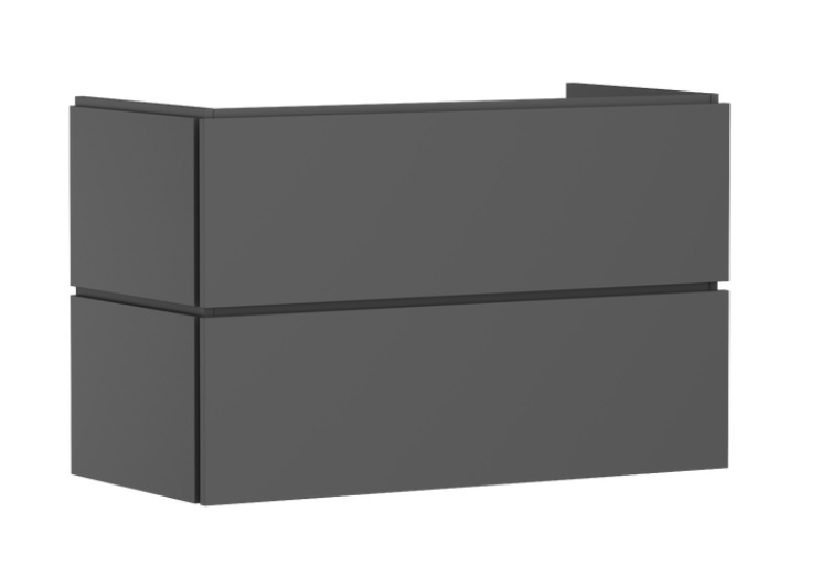 Тумба под раковину подвесная Hansgrohe Xilesa E 98х47 см МДФ сланцево-серый матовый 54262760