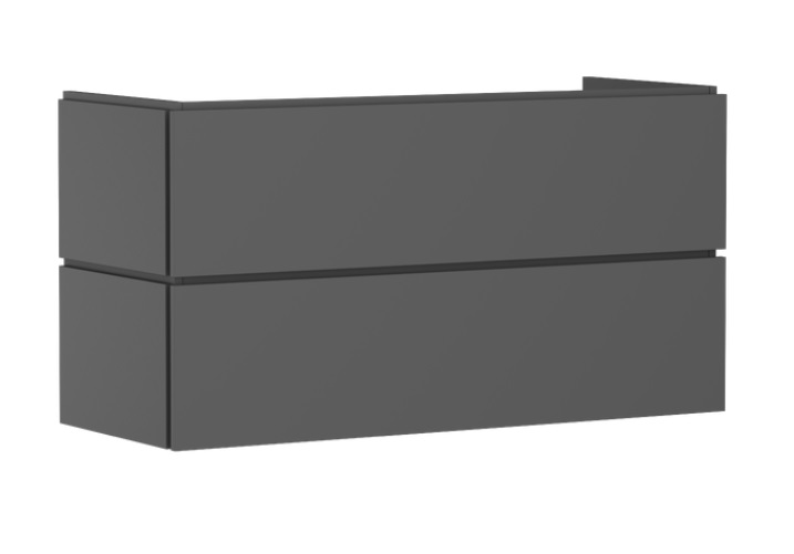 Тумба под раковину подвесная Hansgrohe Xilesa E 118х47 см МДФ сланцево-серый матовый 54264760
