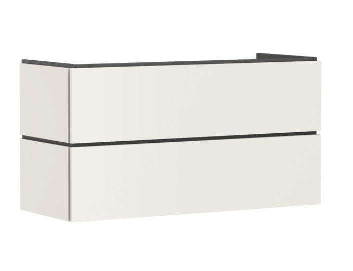 Тумба под раковину подвесная Hansgrohe Xilesa E 118х47 см МДФ песочно-бежевый матовый 54264780