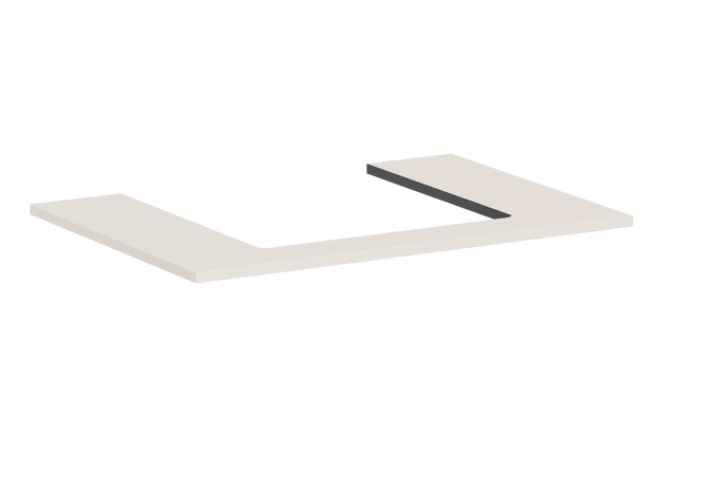 Стільниця під раковину Hansgrohe Xilesa E 78х55 з вирізом по центру ДСП пісочно-бежевий матовий 54269780