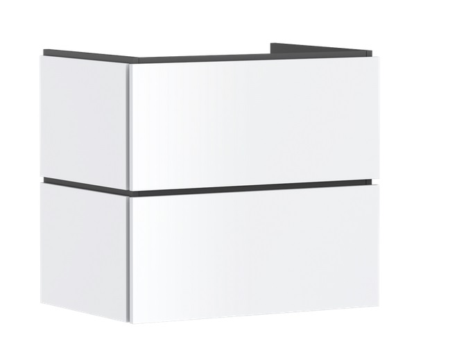 Тумба під раковину підвісна Hansgrohe Xilesa E 68х47 см МДФ матовий білий 54258700