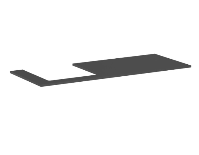 Столешница под раковину Hansgrohe Xilesa E 137,5х55 вырез слева ДСП сланцево-серый матовый 54272760
