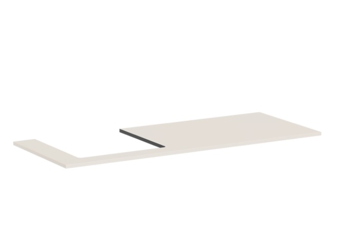 Стільниця під раковину Hansgrohe Xilesa E 137,5х55 виріз зліва ДСП пісочно-бежевий матовий 54272780