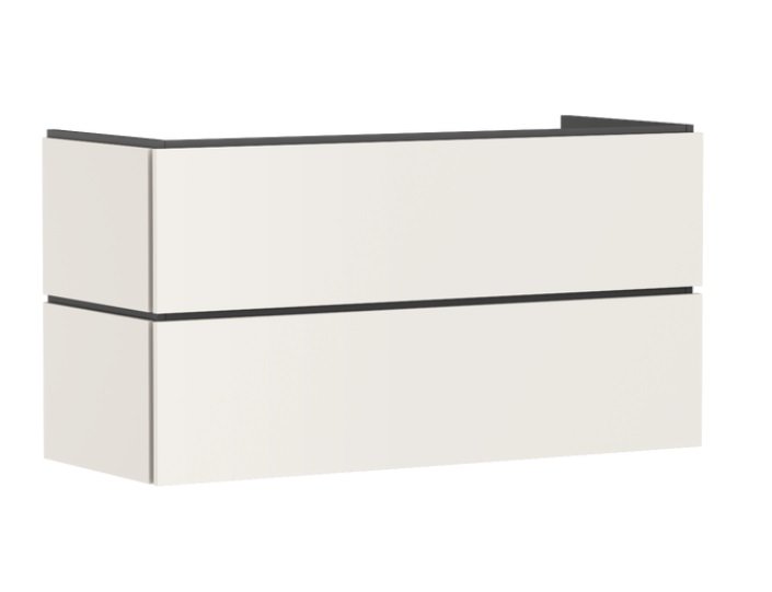 Тумба под раковину подвесная Hansgrohe Xilesa E 118х47 см МДФ песочно-бежевый матовый 54264780