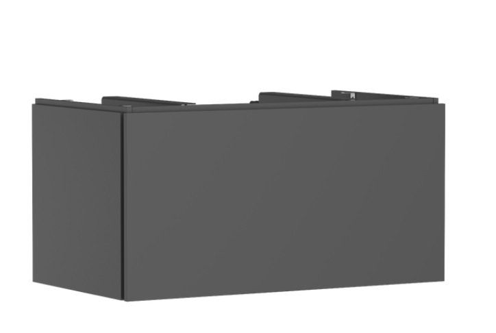 Тумба под раковину подвесная Hansgrohe Xilesa E 98х55 см МДФ сланцево-серый матовый 54266760