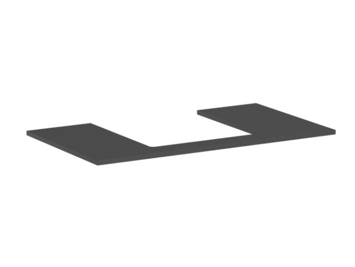 Стільниця під раковину Hansgrohe Xilesa E 98х55 із вирізом по центру ДСП сланцево-сірий матовий 54270760