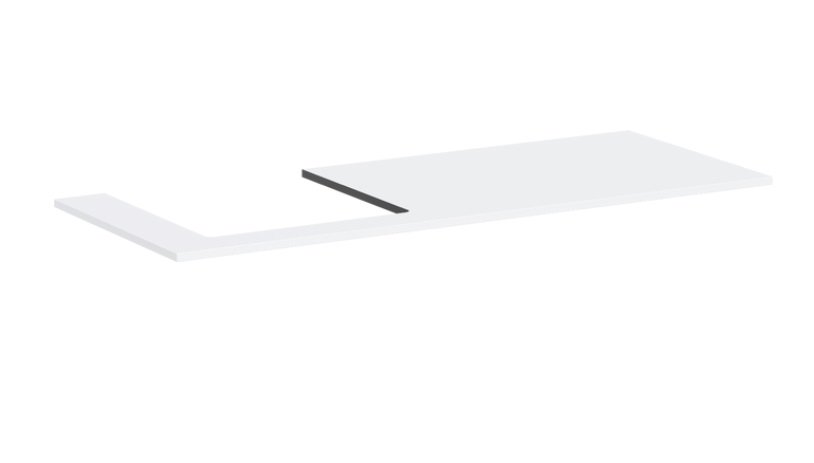 Столешница под раковину Hansgrohe Xilesa E 137,5х55 вырез слева ДСП матовый белый 54272700