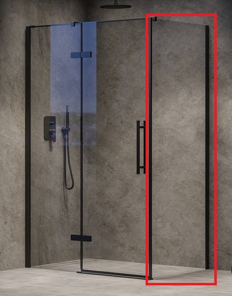 Душова бічна стінка Ravak Cool! COPS 80 профіль чорний скло transparent X9VV40300Z1