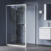 Душевая боковая стенка Ravak Blix II NBLPS 100 профиль белый матовый стекло transparent 9BMA0E00Z1