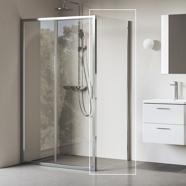 Душевая боковая стенка Ravak Blix II NBLPS 90 профиль полированный алюминий стекло transparent 9BM70C00Z1